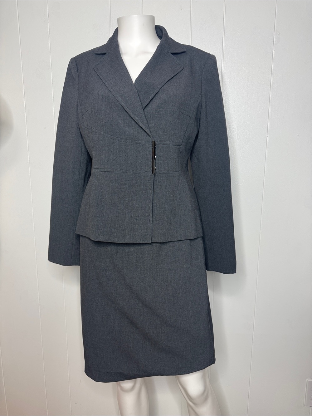 Calvin Klein grey suit coat blazer and skirt both size 6